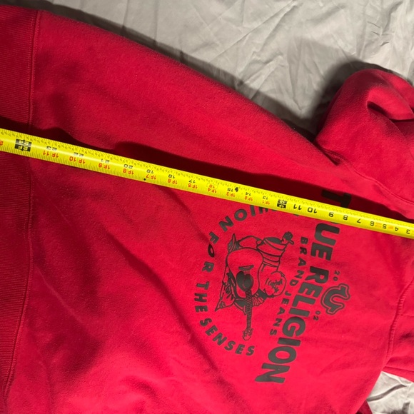 TRUE RELIGION Red Zip-Up Hoodie with Logo xl - Picture 5 of 5